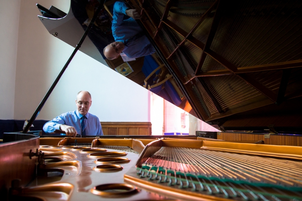 Sheffield Piano Tuner, Paul Fox tuning grand piano